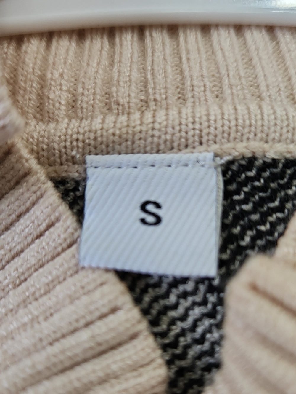 Cream & Black Animal-Print Poncho Sweater with Mock Neck - Picture 7 of 8